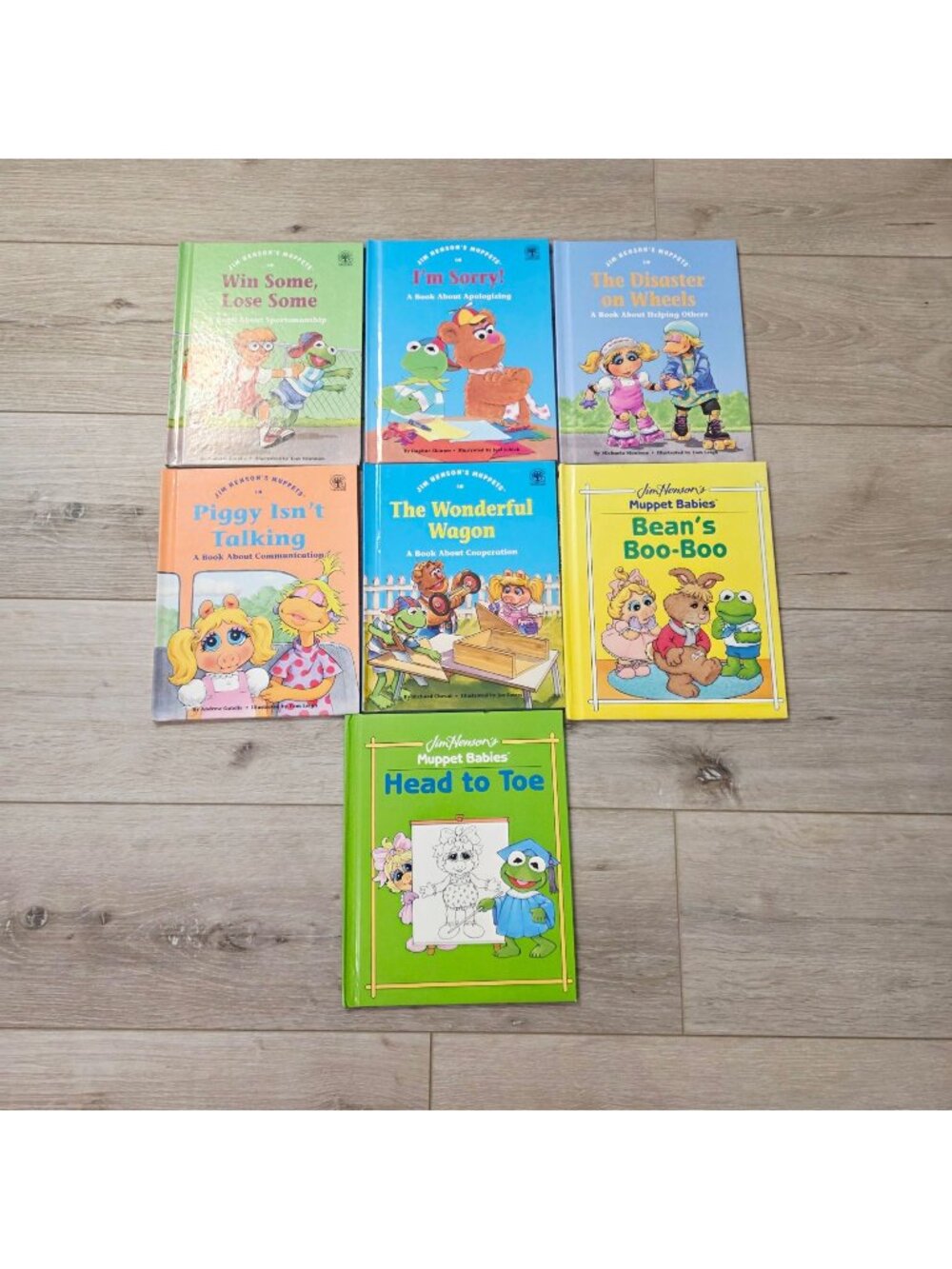 7 Mix Jim Henson's Muppet Babies Hardcover Children's Book Piggy Kermit Fozzie
